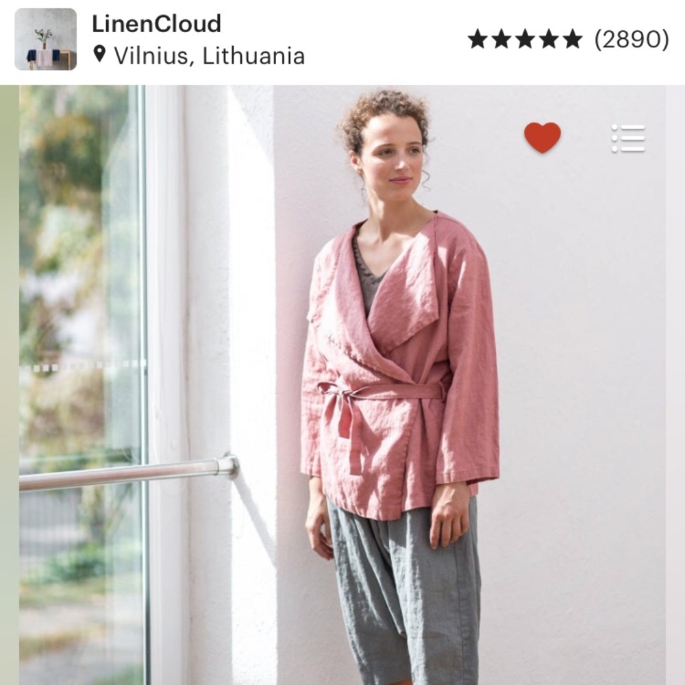 Linen Cloud 100% Linen handmade cardigan